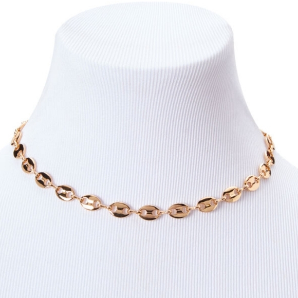 Mariner Chain, GOLD POP TOP CHAIN LINK NECKLACE,or Silver - Picture 2 of 4